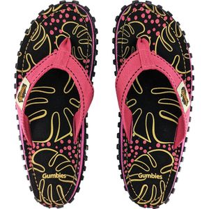 Gumbies Teenslippers | Unisex | Tropical Black | Rood / Zwart | Maat 38