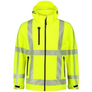 Santino Vigo Hi-Vis softshell (310gr/m2) - Fluor geel | Grijs - 5XL