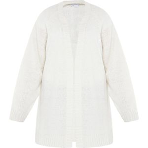 usha - Long Cardigan - Zacht Garngemisch - Wollen - Geribde Afsluitingen