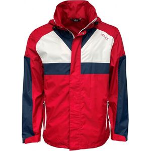 Pro-X Elements - Theo - Heren Regenjas - Rood / Wit en Donkerblauw - Ademend en Waterdicht