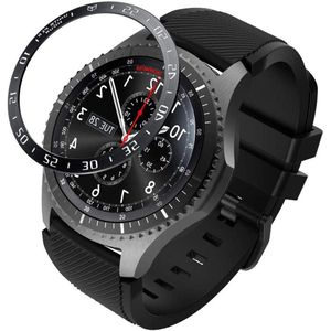 Bezel Ring compatibel met Samsung Gear S3/Galaxy Watch 46 mm - Zelfklevende lunette ring van krasbestendig roestvrij staal