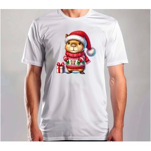 Vrolijke Capy - T Shirt - MerryChristmas - ChristmasVibes - Funny - Sarcasm - VrolijkKerstfeest - Kerstmis - Grappig - Sarcasme - Capybara - Capy