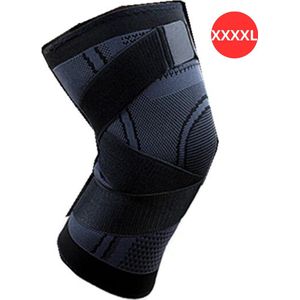 Bovista Kniebrace - Sportbrace Knie - Knee Sleeves - Knee Sleeves Powerlifting - Compressie Knie Brace - Knee Wraps - Knee Support - Dames - Heren - Zwart - Maat XXXXL