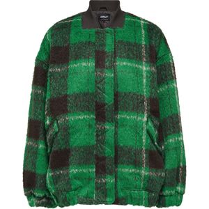 ONLY ONLADELINE LIFE CHECK BOMBER CC OTW Dames Bomberjack - Green Jacket Mole + Brown Rice
