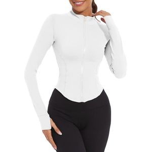 Sportjack en sportshirt voor dames met ritssluiting en lange mouwen