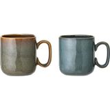 Bloomingville - Aime - Mok - Stoneware - 9 x 10 cm - 2 Assortimenten