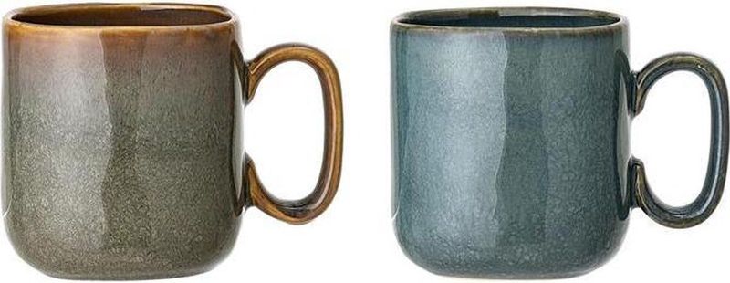 Bloomingville - Aime - Mok - Stoneware - 9 x 10 cm - 2 Assortimenten