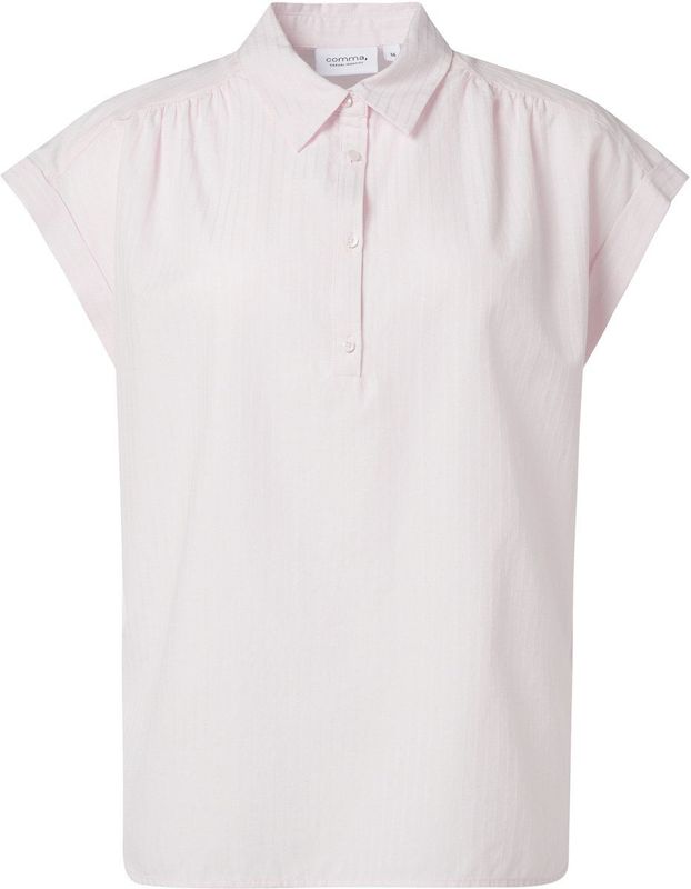 comma - Blouse - Mouwloos - Gestructureerd Patroon