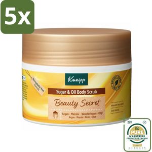 5 x Kneipp - Body scrub - Sugar & Oil - Beauty Secret - 200 ml - Grootverpakking - Body Scrub - Huid Verzorging - Exfoliëren - Suiker Scrub - Natuurlijke Oliën