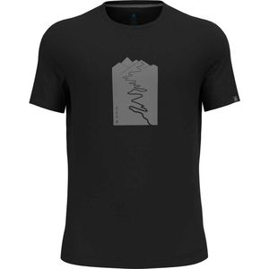 Odlo Crew Nikko Trailhead T-shirt Met Korte Mouwen Zwart S Man