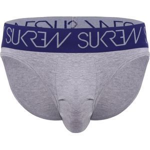 Sukrew Classic Slip Grijs - Maat S - Herenondergoed - Mannen Slip - Grote pouch - Highlight Neon Collectie