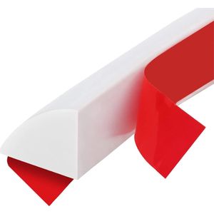 Flexibele driehoekige sierstrip - Wit 200cm - Zelfklevende rubberen sierstrip - Voor tegelranden, kastranden en wandovergangen - Geschikt voor plafonds, muren, muur, vloer en keukenranden