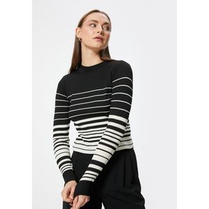 Koton - Trui - Zwart/Wit - Gestreept - Lange Mouw