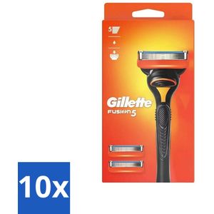 10 x Gillette - Fusion 5 - Scheermesje - Ergonomisch ontwerp - 2 Extra Navulmesjes - Scheermesje - Rasierapparaat - Scherpe Mesjes - Navulmesjes - Scherpe Klingen