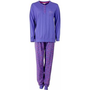 Tenderness Dames Pyjama - Katoen - Blauw - Maat S