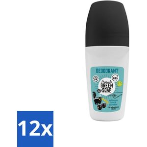 Marcel's Green Soap - Deodorant Roller - Mimosa & Blackcurrant - Langdurige frisheid - 50 ml - Voordeelverpakking - 12 stuks
