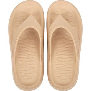 Geweo Heren Slippers - Badslippers Zwembad - Khaki - Maat 40/41