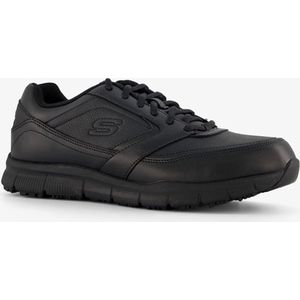 Skechers - Nampa - Dames Veterschoenen - Zwart - Imitatieleer - Antislip Zolen