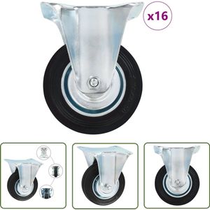vidaXL Wielen - Draagkracht - 16 st Wielen vast 100 mm - Rolstoel - Mobiel - Zwaar Belast