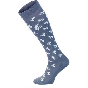 Fair Play - Riding Socks Multihorses 2.0 - Steel Blue - S/M.35-41
