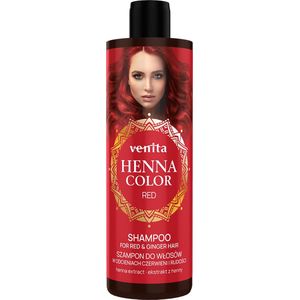 Venita HENNA COLOR Kleurbeschermende Natuurlijke VOEDENDE Shampoo voor Red / Rood Haar / Cheveux Roux 300ml