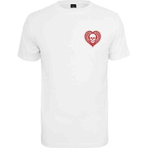 Mister Tee - Skull Heart Heren T-shirt - XL - Wit