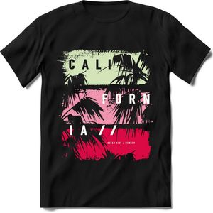 California Summer | TSK Studio Zomer Kleding  T-Shirt | Roze | Heren / Dames | Perfect Strand Shirt Verjaardag Cadeau Maat L