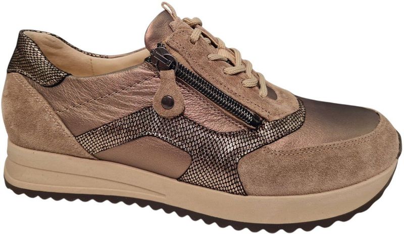 Waldlaufer - Dames Sneakers - Wit - Leer en Suede