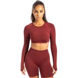 Smilodox - Linnea - Longsleeve - Dames - Extra Lange Mouwen - Geplooide Tailleband