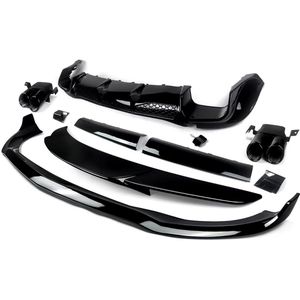 Voorlip Diffuser Spoiler - BS Stijl - Gloss Zwart - Voor Mercedes S-Klasse W223 (2021-2023) - Auto Accessoires