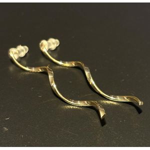 No-Fade Goud-Stijl Vergulde Spiraal Hangende Oorbellen Sieraden Voor Dames En Heren