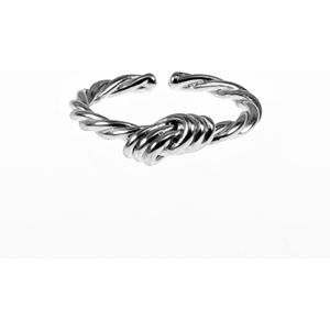 Knoop Ring Dames - RVS Zilverkleur - Vriendschap en Liefde Symbool