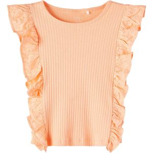 Name it t-shirt meisjes - oranje - NKFflone - maat 116