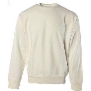 Crew Neck Sweatshirt Classic Logo - White Sweaters