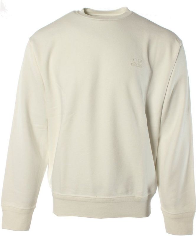 Crew Neck Sweatshirt Classic Logo - White Sweaters