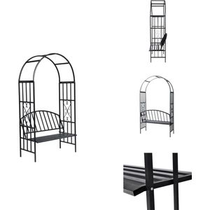 vidaXL Rozenboog - Rozenbogen - Tuinboog - Tuinbogen - Rozenboog met bank
