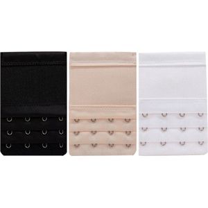 New Age Devi - Multipack BH 3 verlengstukken (4 haaks met elastisch tussenstuk)