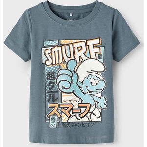 Name it - T-shirt Smurfen - Stormy weather - NMMADRI - Maat 122/128