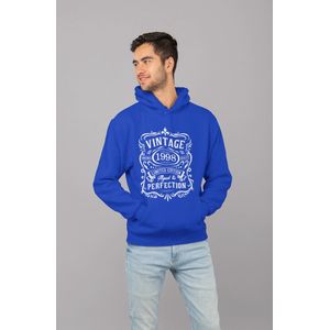 1998 Jaar Blauw Hodie - Maat M - Vintage Aged To Perfection - Verjaardagscadeau - Limited Edition