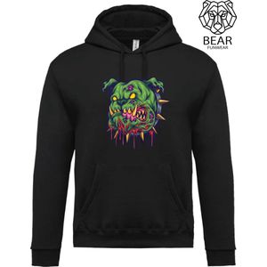 Zombie bulldog | Fun hoodie | Grappige hoodie | Maat S