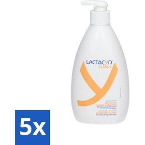 Lactacyd Classic - Intieme Waslotion - Reinigend - Met Natuurlijk Melkzuur - 400 ml - Bulkverpakking - 5 stuks