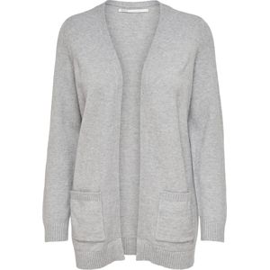 Only Vest Onllesly Open Cardigan Knt Noos 15174274 Light Grey Melange Dames Maat - XS