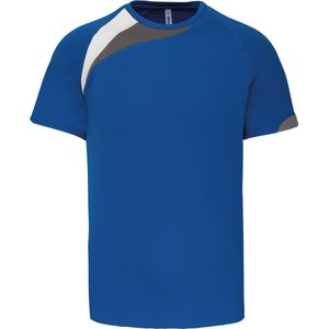 PROACT - PA437 - Sportshirt - Sporty Royal Blue / White / Storm Grey - Korte Mouwen - Kids