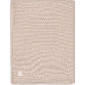 Jollein - Deken Wieg 75x100cm - Wiegdeken, Wiegdekentje, Dekentje Baby - Basic Knit - Basic Knit - Wild Rose/Fleece