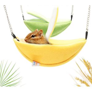 Hamster hangmat banaan - Premium Hamster Huisje - Knaagdier Huisje - Hamster Bed - Dierenaccessoire
