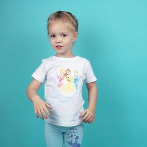 Prinsessen shirt wit-Maat 116