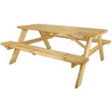 Goedkopepicknicktafels.nl | Picknicktafel Deluxe 180cm | Tuintafel 6 Persoons | Duurzaam Behandelde Tuin Tafel