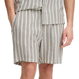 Solid - Fried Short - Onderbroek - Grijs - Crème Wit - 58% Linnen - 42% Viscose