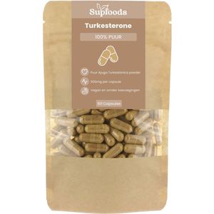 Turkesterone Capsules 100% Puur - 60 Capsules - Alternatief voor Tongkat Ali - 500mg Per Turkesterone Capsule