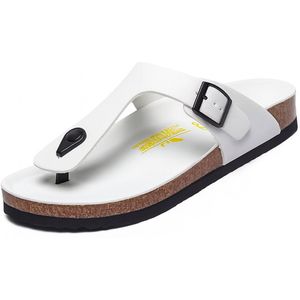 Slippers - Teenslipper - Ergonomische slipper - orthopedische zool - Unisex - Wit - Maat 36